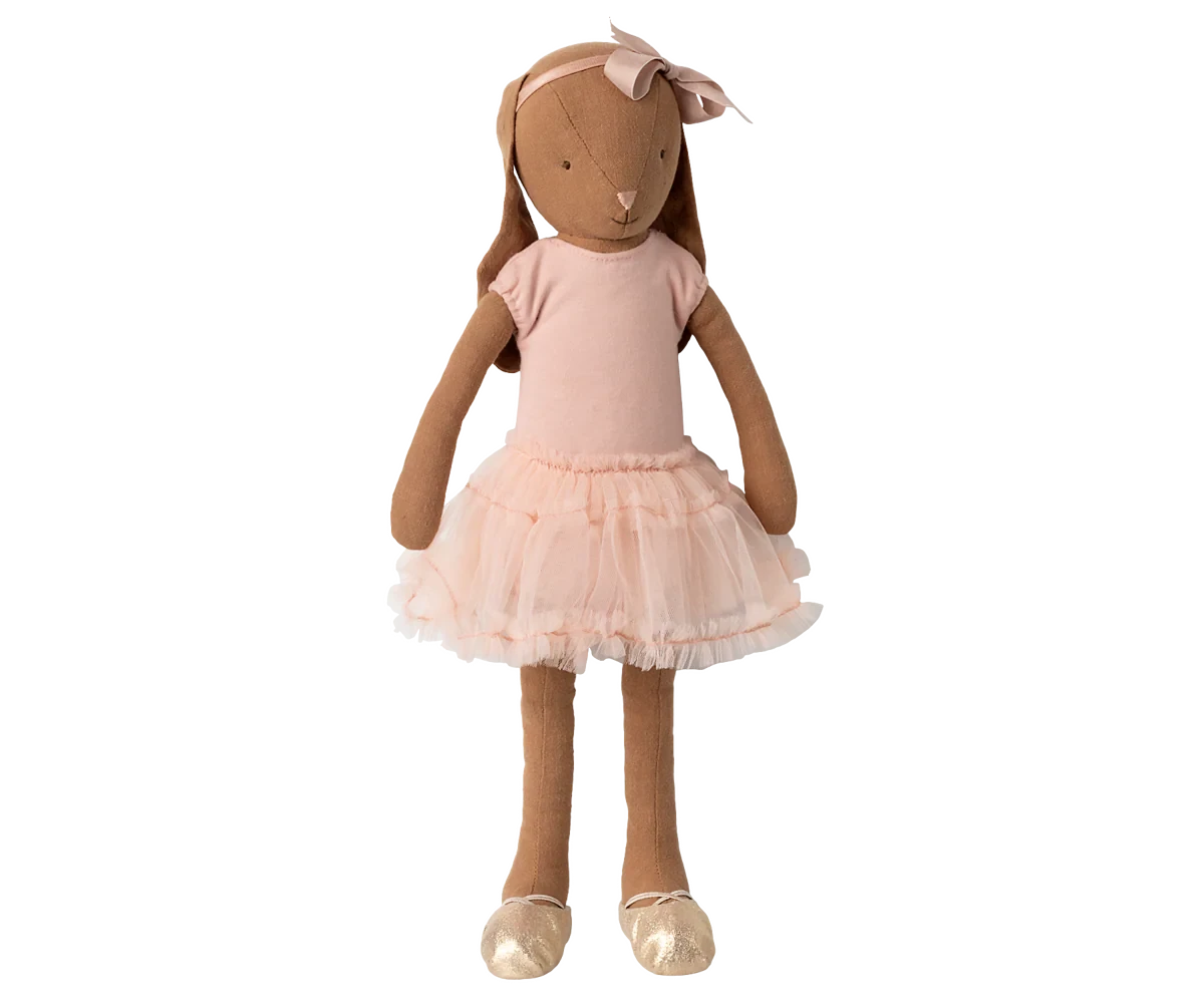 Maileg Bunny, Size 3 - Chocolate Brown - Ballet Suit And Skirt - Rose 4 Maileg Bunny, Size 3 - Chocolate Brown - Ballet Suit And Skirt - Rose - Image 2