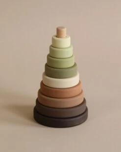 Wooden Pyramid Stacker - Olive -Maileg 2J2A1105