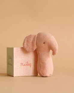 Maileg Lullaby Friend Rattles,Elephant - Rose