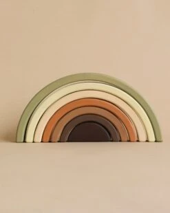 Handmade Rainbow Stacker - Olive -Maileg 2J2A3693 2