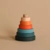 Sabo Concept Mini Wooden Pyramid Stacker - Tropics