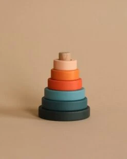 Sabo Concept Mini Wooden Pyramid Stacker - Tropics