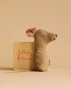 Maileg Lullaby Friend Rattles, Mouse Rattle - Light Umber