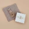 Maileg Bunny Rattle & Burp Cloth Set - Cream Peach